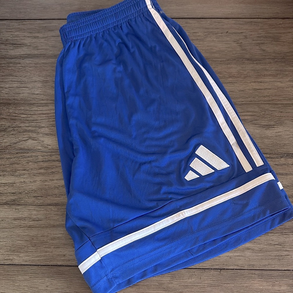 NWT [Adidas] Squadra 25 Athletic Performance Wear Shorts in Royal Blue Men’s M - Picture 10 of 12